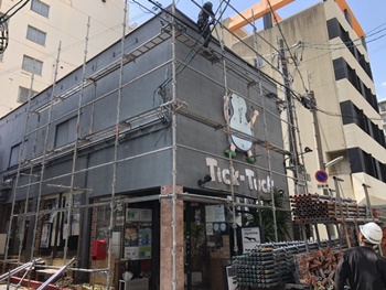 堺市堺区　ライブハウス　外壁塗装工事
